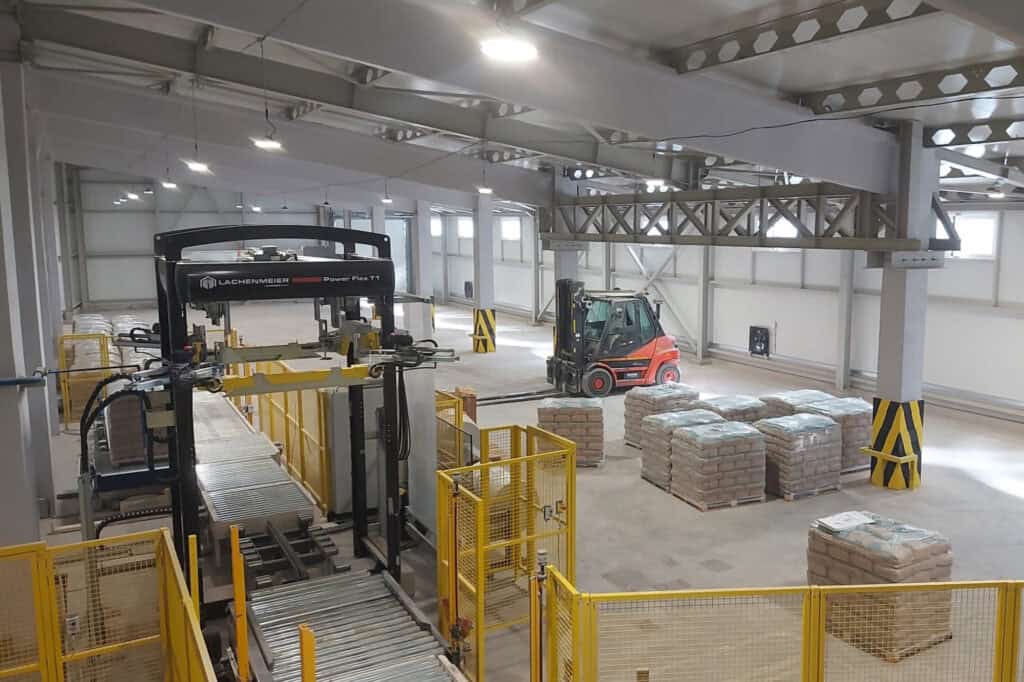 New cement bagging, palletizing and wrapping line - cement plant